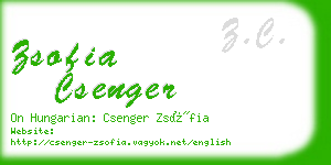 zsofia csenger business card